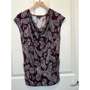 Lane Bryant Womens Paisley Sleeveless Blouse Size 10/12 Pullover Feminine Casual